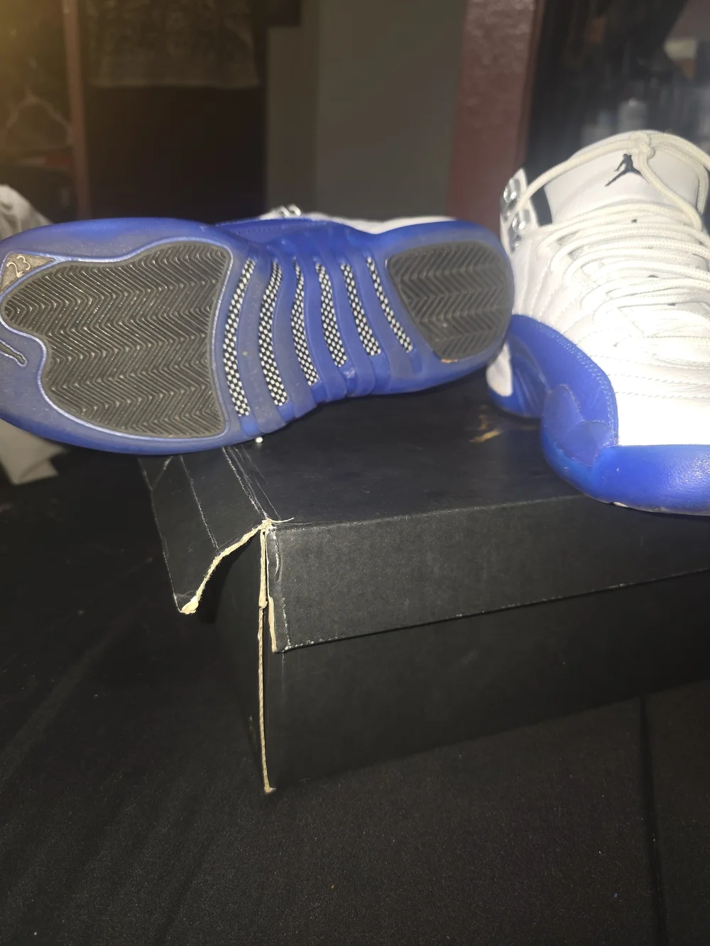 Jordan Retro 12 in White and Royal Blue